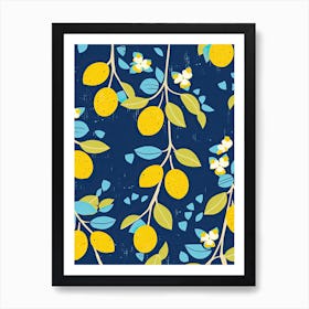 Lemons Illustration 2 Art Print