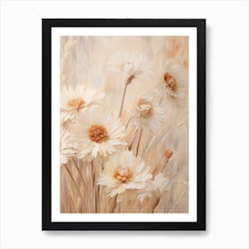 Boho Dried Flowers Gerbera Daisy 2 Art Print