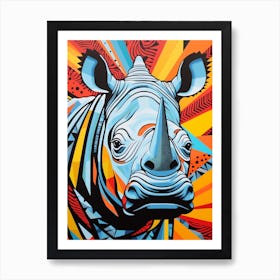 Rhino Paint Splash Pop Art Inspired 2 Art Print