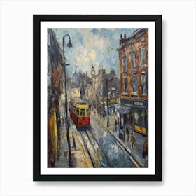 Window View Of London In The Style Of Expressionism 3 Art Print