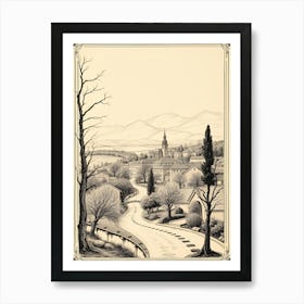 Village In The Mountains 5 Art Print