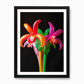 Bright Inflatable Flowers Monkey Orchid 3 Art Print