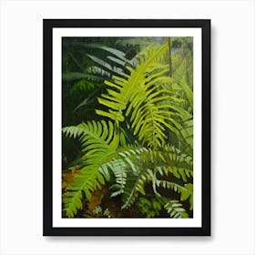 Forked Spleenwort Cézanne Style Art Print