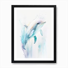 Risso S Dolphin Storybook Watercolour  (1) Art Print