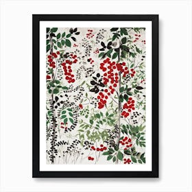 Redcurrant Fruit Drawing 1 Art Print