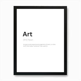 Art Definition Meaning Art Print