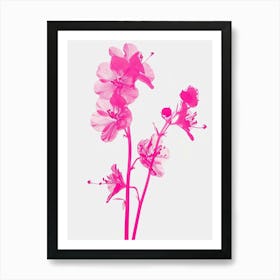 Hot Pink Coral Bells Art Print