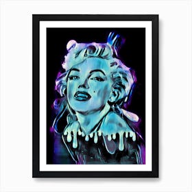 Marilyn Monroe - Blue Art Print