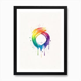 Rainbow Symbol Minimal Watercolour Art Print
