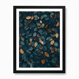 Autumn Leaves On Water Art Print