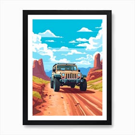 A Jeep Wrangler In The The Great Alpine Road Australia 3 Art Print