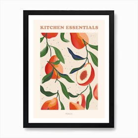 Peach Pattern Illustration Poster 2 Art Print