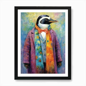 Fashionable Penguin In A Suit Art Print