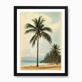 Karon Beach Phuket Thailand Vintage Art Print