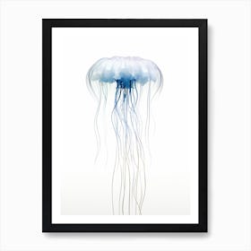 Comb Jellyfish Simple Illustration 2 Art Print