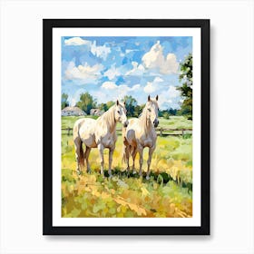 Horses Painting In Lexington Kentucky, Usa 2 Art Print