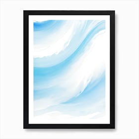 Blue Ocean Wave Watercolor Vertical Composition 86 Art Print
