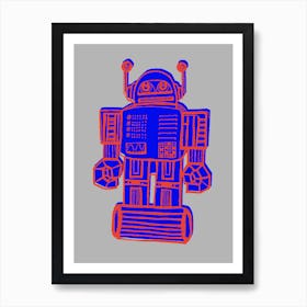 Retro Space Robot 1 Art Print