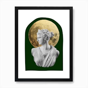 Emerald And Gold Artemis Art Print