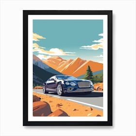 A Bentley Continental Gt In The The Great Alpine Road Australia 4 Art Print