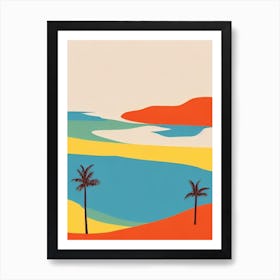 Jimbaran Beach Bali Indonesia Midcentury Art Print