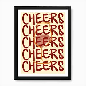 Cheers Wine  Art Print