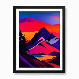 Dusk Over The Mountain Art Print