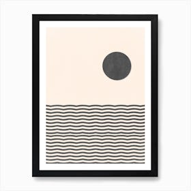 Abstract Sun And Wave Art Print