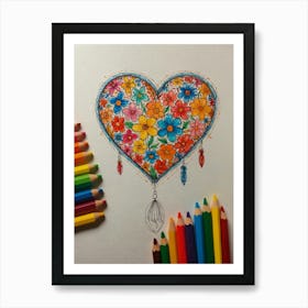 Heart Shaped Balloon Art Print