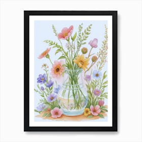 Flowers In A Vase 16 Art Print