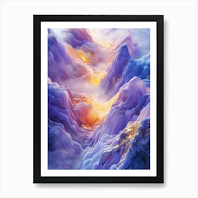 abstract mountains Art Print