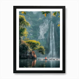 Waterfall In The Forest Art Print