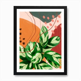 Abstract Calathea Lubresiana Art Print