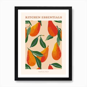 Tropical Fruit Pattern Illustration Poster 2 Art Print