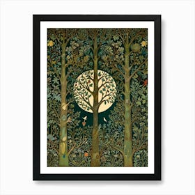 William Morris Moonlight In The Woods 6 Art Print