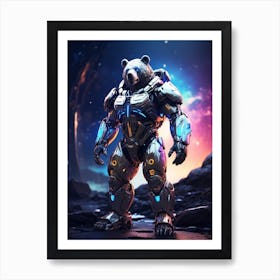 Bear In Cyborg Body #2 Art Print