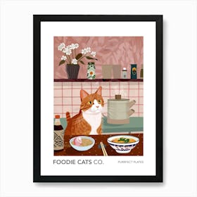 Foodie Cats Co Cat And Ramen In The Kitchen 1 Poster