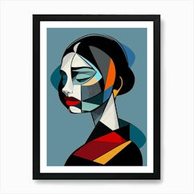 Abstract Woman'S Face 23 Art Print