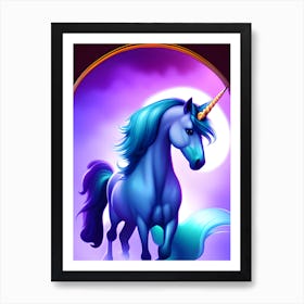 Unicorn In The Moonlight Poster