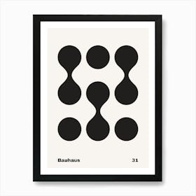 Geometric Bauhaus Poster B&W 31 Art Print