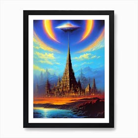 Alien City, Alien Art, Ufo Art, Ufo Paintings, Ufo Paintings, Ufo Paintings, Art Print