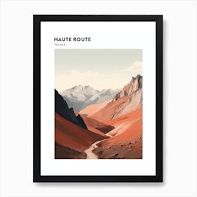 Haute Route France 1 Hiking Trail Landscape Poster Art Print