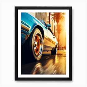 American Muscle Car In The City 011 Art Print