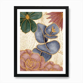 Japanese Flowers Art Print