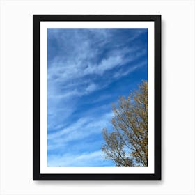 Blue Sky With Clouds 3 Art Print