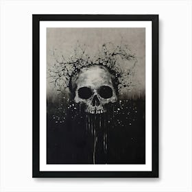 Skull And Branches Art Print