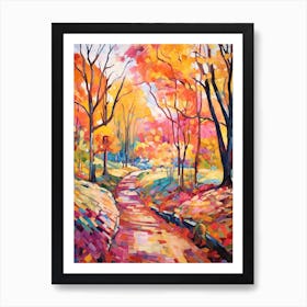 Autumn Gardens Painting Dumbarton Oaks Usa 4 Art Print