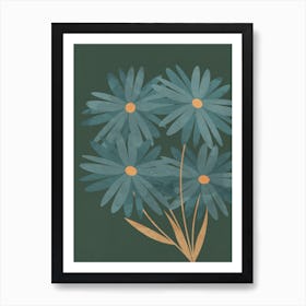 Blue Flowers Art Print