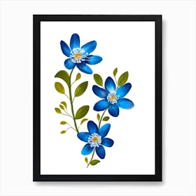 Blue Flowers Art Print
