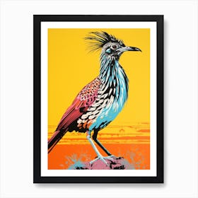 Andy Warhol Style Bird Roadrunner 4 Art Print